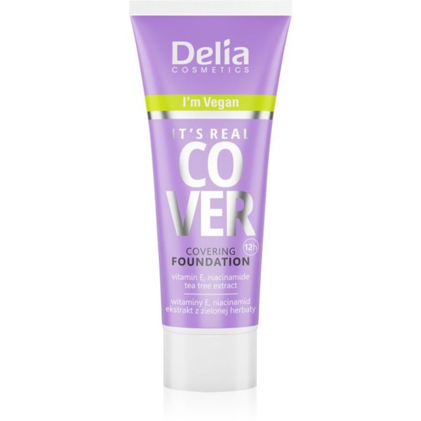 Delia Cosmetics Delia Cosmetics It's Real Cover prekrivni tekoči puder odtenek 204 frappe 30 ml