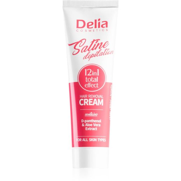 Delia Cosmetics Delia Cosmetics Satine Depilation 12in1 Total Effect depilacijska krema za vse tipe kože 100 ml