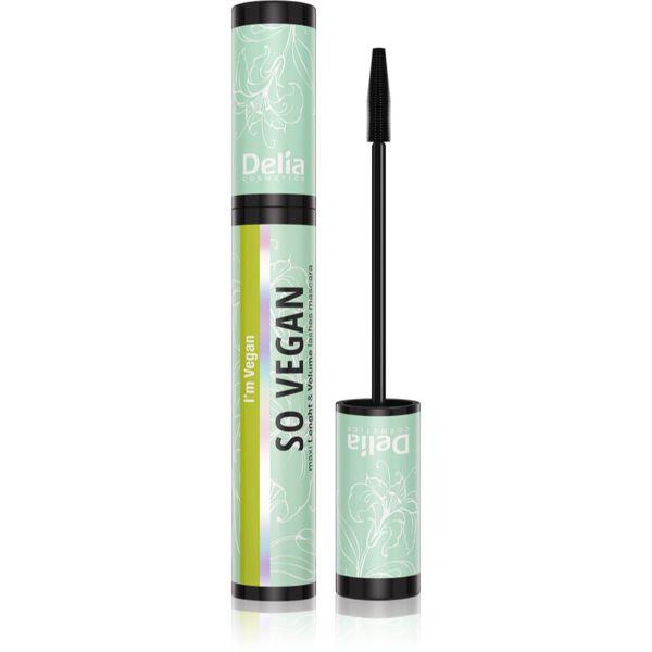 Delia Cosmetics Delia Cosmetics So Vegan maskara za volumen in podaljšanje trepalnic odtenek Black 11 ml