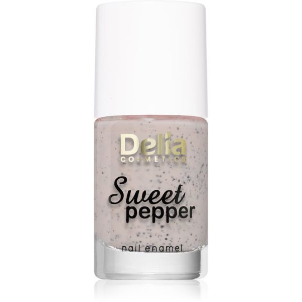 Delia Cosmetics Delia Cosmetics Sweet Pepper Black Particles lak za nohte odtenek 02 Apricot 11 ml