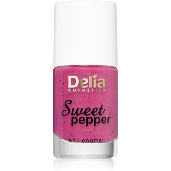 Delia Cosmetics Delia Cosmetics Sweet Pepper Black Particles lak za nohte odtenek 08 Berry 11 ml