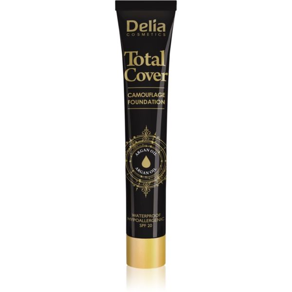 Delia Cosmetics Delia Cosmetics Total Cover vodoodporni tekoči puder SPF 20 odtenek 52 Ivory 25 g