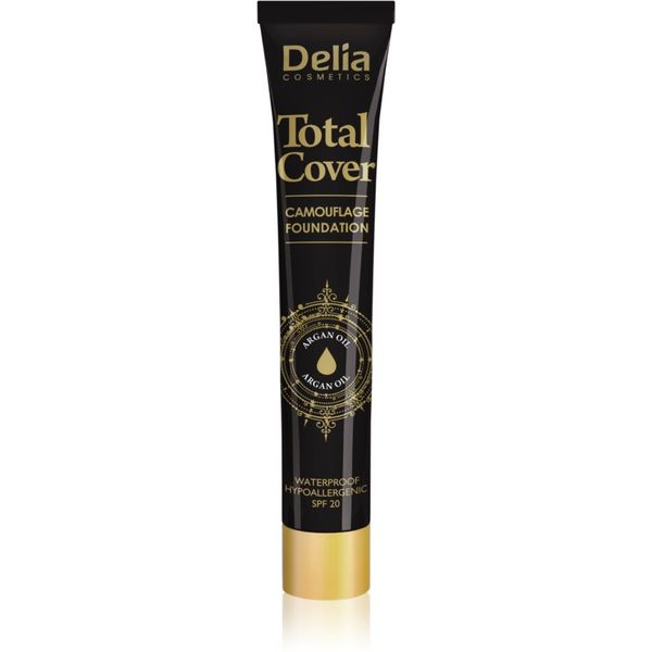 Delia Cosmetics Delia Cosmetics Total Cover vodoodporni tekoči puder SPF 20 odtenek 56 Tan 25 g