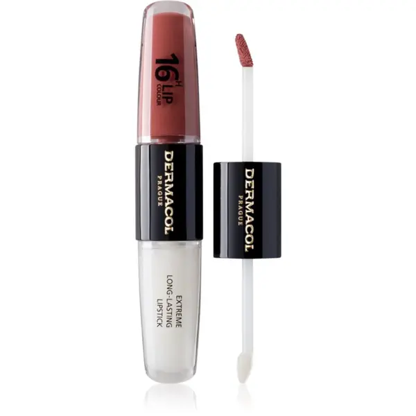 Dermacol Dermacol 16H Lip Colour Dolgoobstojna šminka in sijaj za ustnice odtenek 33 Viva Glam 2x4 ml