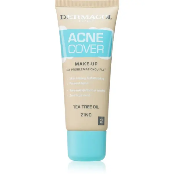 Dermacol Dermacol Acne Cover pomirjajoči tekoči puder s Tea Tree olji odtenek No. 2 30 ml