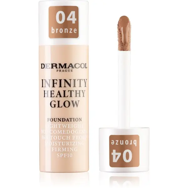Dermacol Dermacol Infinity Healthy Glow tekoči puder SPF 10 odtenek 04 Bronze 20 g