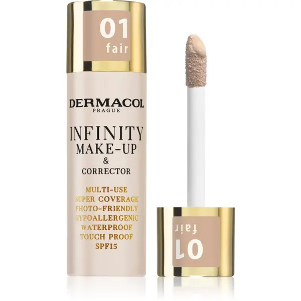 Dermacol Dermacol Infinity visoko prekrivni tekoči puder SPF 15 odtenek 01 Fair 20 g