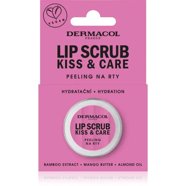 Dermacol Dermacol Kiss & Care piling za ustnice iz bambusa dišave Red Fruit 12 ml