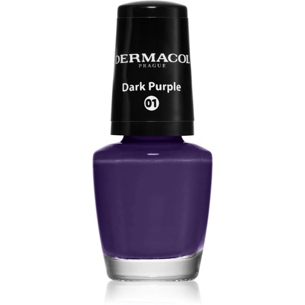 Dermacol Dermacol Mini lak za nohte odtenek 01 Dark Purple 5 ml