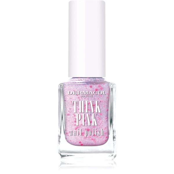 Dermacol Dermacol Think Pink lak za nohte z bleščicami odtenek 01 12 ml