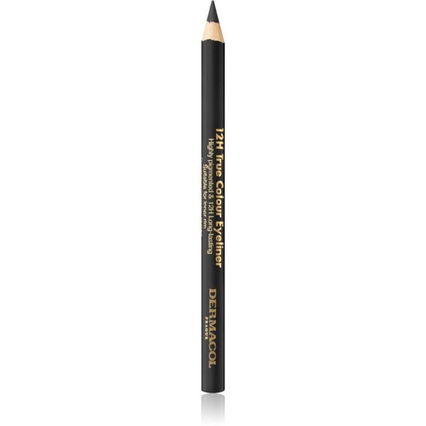 Dermacol Dermacol True Colour Eyeliner dolgoobstojni svinčnik za oči odtenek 08 Black 4 g