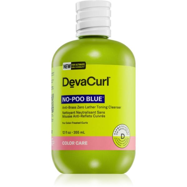 DevaCurl DevaCurl No-Poo Blue® vlažilni šampon za valovite in kodraste lase za nevtralizacijo medeninastih podtonov 355 ml