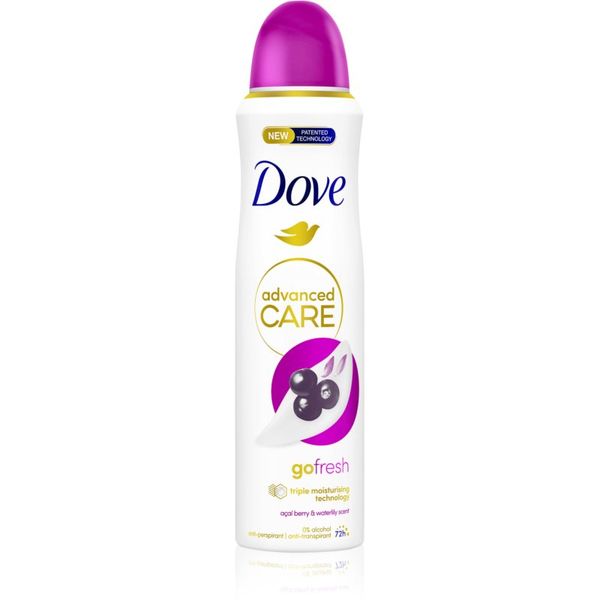 Dove Dove Advanced Care Antiperspirant antiperspirant v pršilu 72 ur Acai Berry & Waterlily 150 ml