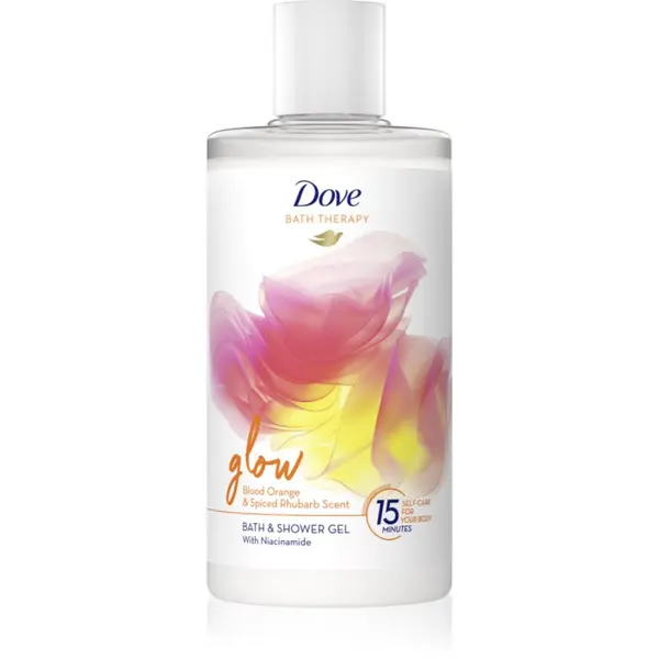 Dove Dove Bath Therapy Glow gel za prhanje in kopanje Blood Orange & Rhubarb 400 ml