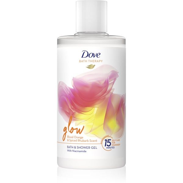 Dove Dove Bath Therapy Glow gel za prhanje in kopanje Blood Orange & Rhubarb 400 ml