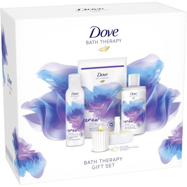 Dove Dove Bath Therapy Renew darilni set Wild Violet & Pink Hibiscus (za kopel)