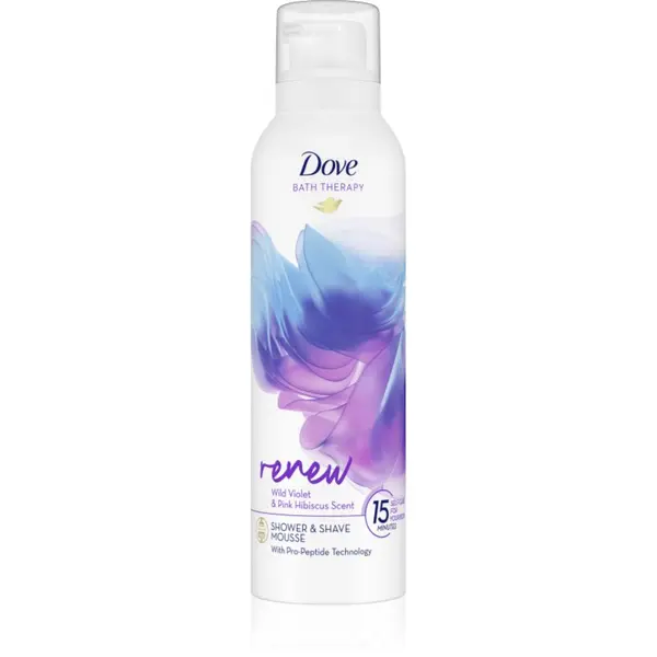 Dove Dove Bath Therapy Renew pena za prhanje Wild Violet & Pink Hibiscus 200 ml