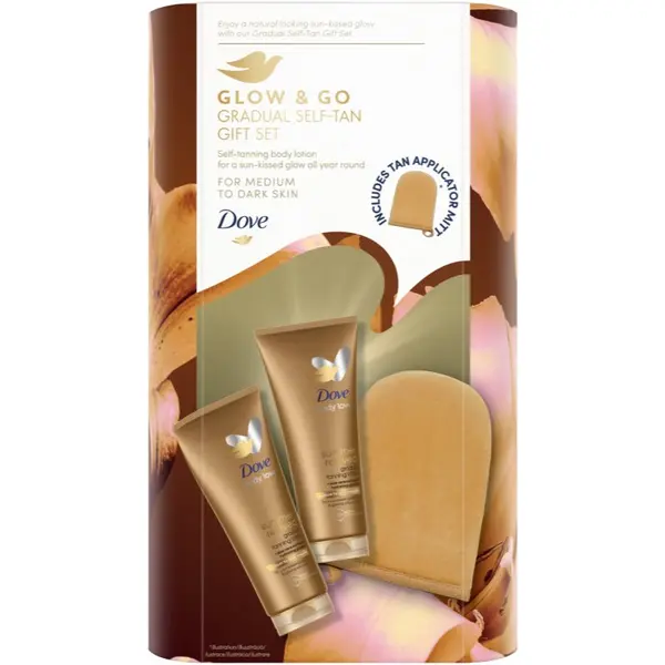 Dove Dove Glow & Go Gradual Self-Tan Gift Set komplet za popolno zagorelost