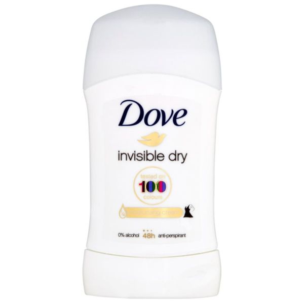 Dove Dove Invisible Dry Antiperspirant trdi antiperspirant proti belim madežem 48 ur 40 ml