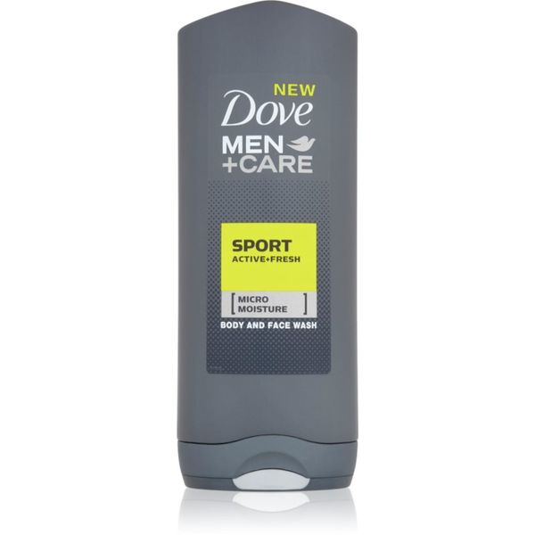 Dove Dove Men+Care Active + Fresh gel za prhanje za telo in obraz 400 ml