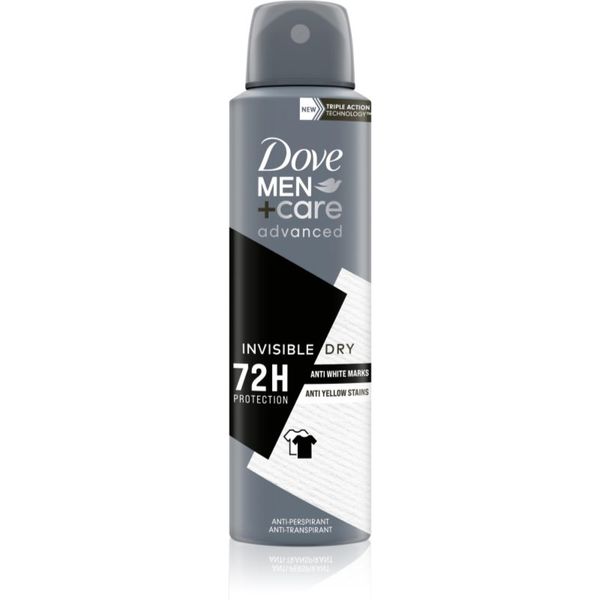 Dove Dove Men+Care Antiperspirant antiperspirant proti belim in rumenim madežem 72 ur Invisibile Dry 150 ml