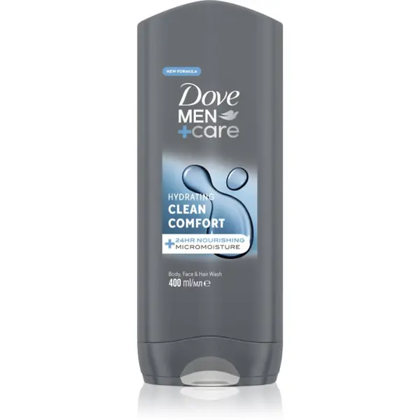 Dove Dove Men+Care Clean Comfort gel za prhanje za obraz, telo in lase 400 ml