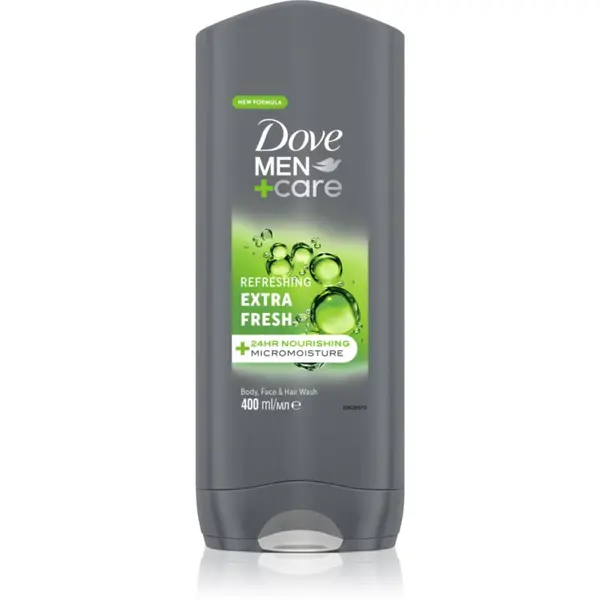 Dove Dove Men+Care Extra Fresh gel za prhanje za telo in obraz 400 ml