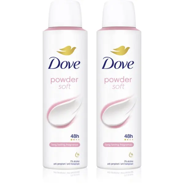 Dove Dove Powder Soft dezodorant pršilo 2x150 ml