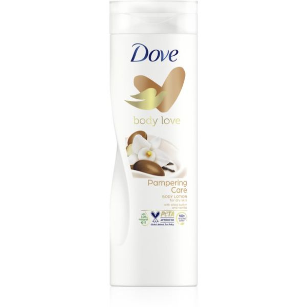 Dove Dove Purely Pampering Shea Butter hranilni losjon za telo karitejevo maslo in vanilija 400 ml