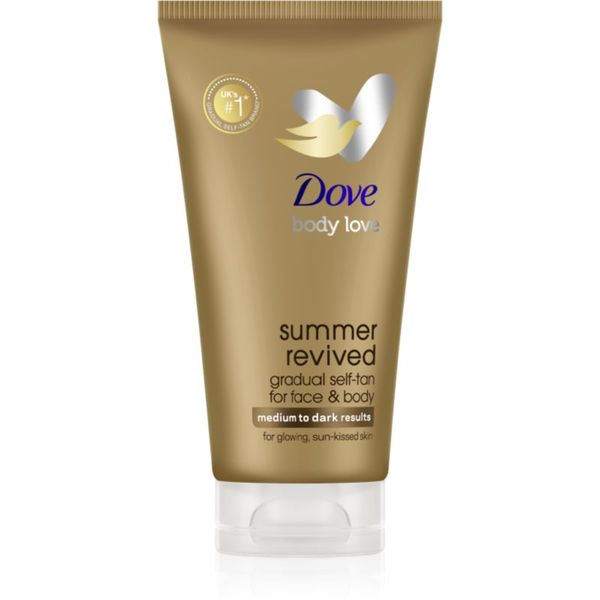 Dove Dove Summer Revived samoporjavitveni losjon za obraz in telo odtenek Medium to Dark 75 ml