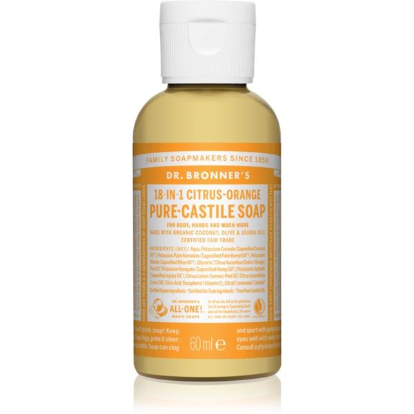 Dr. Bronner’s Dr. Bronner’s Citrus & Orange tekoče univerzalno milo 60 ml