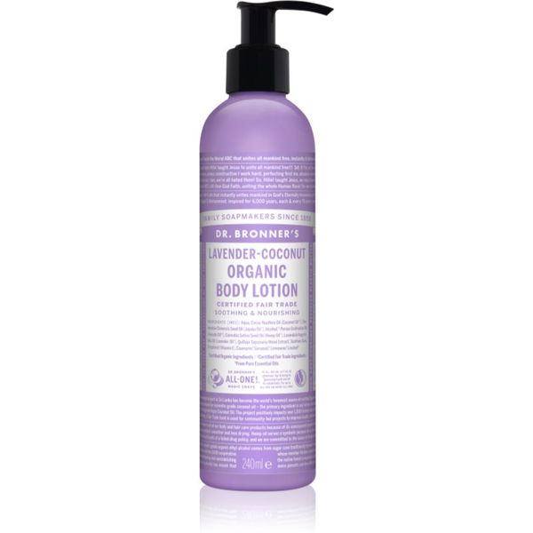 Dr. Bronner’s Dr. Bronner’s Lavender & Coconut intenzivni hranilni losjon za telo za normalno in suho kožo 240 ml