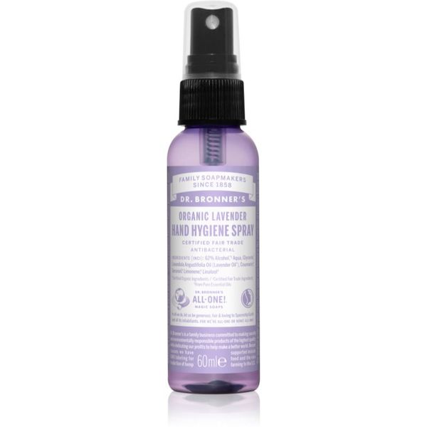 Dr. Bronner’s Dr. Bronner’s Lavender čistilno pršilo brez spiranja za roke 60 ml