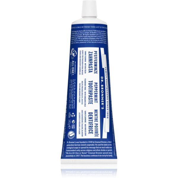 Dr. Bronner’s Dr. Bronner’s Peppermint belilna zobna pasta brez fluora 105 ml
