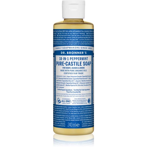 Dr. Bronner’s Dr. Bronner’s Peppermint tekoče univerzalno milo 240 ml