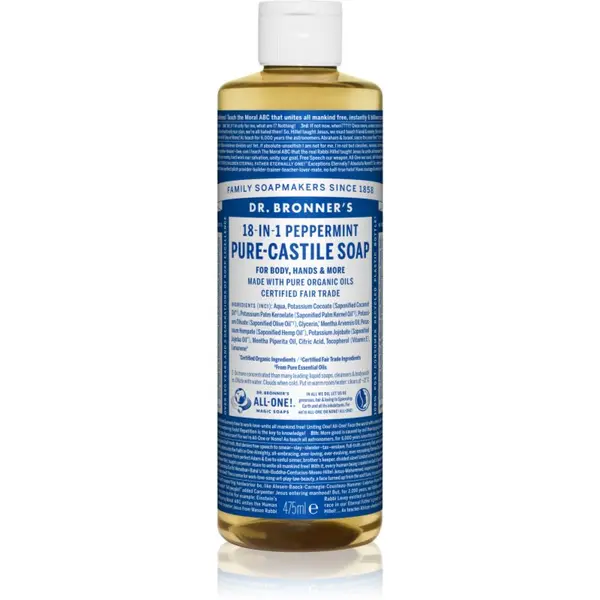 Dr. Bronner’s Dr. Bronner’s Peppermint tekoče univerzalno milo 475 ml