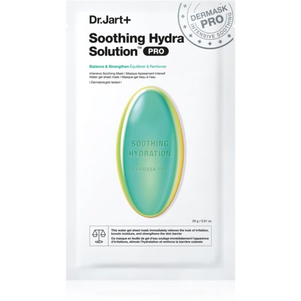 Dr. Jart+ Dr. Jart+ Soothing Hydra Solution™ Intensive Soothing Mask regeneracijska in vlažilna maska za obraz 26 g