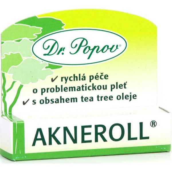 Dr. Popov Dr. Popov Akneroll with tea tree lokalna nega proti nepravilnostim na aknasti koži 6 ml