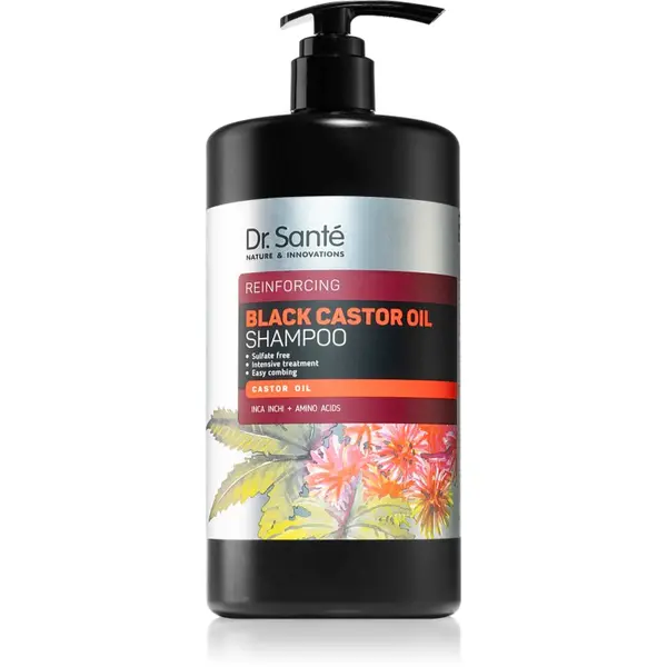 Dr. Santé Dr. Santé Black Castor Oil šampon za okrepitev las za nežno umivanje 1000 ml