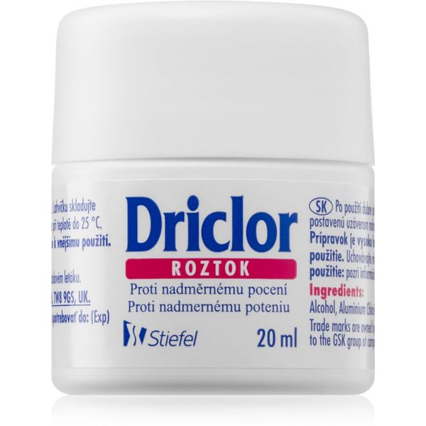 Driclor Driclor Solution antiperspirant roll-on proti prekomernemu potenju 20 ml