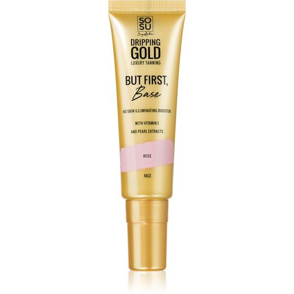 Dripping Gold Dripping Gold But First Base posvetlitvena podlaga za pod tekoči puder odtenek Rose 30 ml