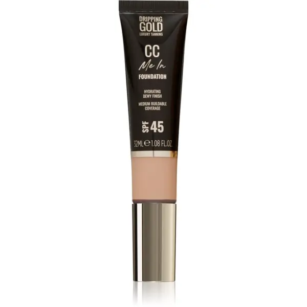 Dripping Gold Dripping Gold CC Me In lahki tekoči puder SPF 45 odtenek Sand 3.5 32 ml