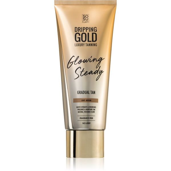Dripping Gold Dripping Gold Glowing Steady samoporjavitvena krema za postopno porjavitev Light - Medium 200 ml