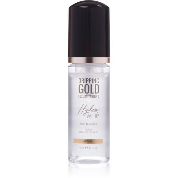 Dripping Gold Dripping Gold Luxury Tanning Hydra Whip prozorna samoporjavitvena pena za telo in obraz odtenek Medium 150 ml