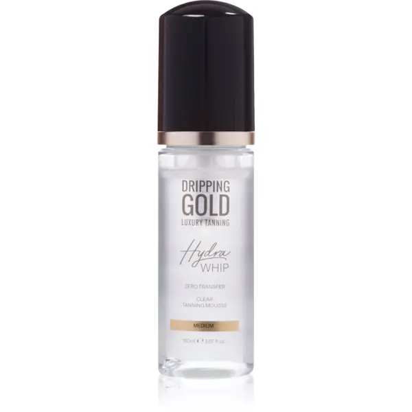 Dripping Gold Dripping Gold Luxury Tanning Hydra Whip prozorna samoporjavitvena pena za telo in obraz odtenek Medium 150 ml