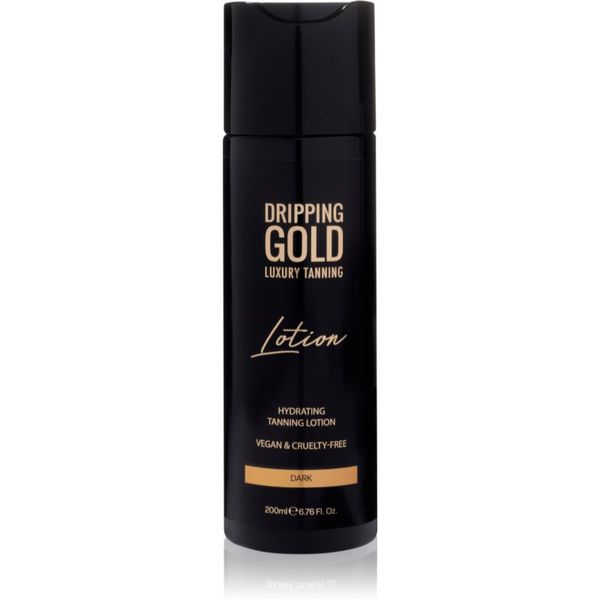 Dripping Gold Dripping Gold Luxury Tanning Lotion vlažilno samoporjavitveno mleko za intenzivno porjavelost odtenek Dark 200 ml