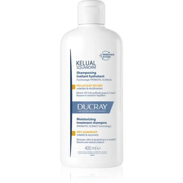 Ducray Ducray Kelual Squanorm Moisturizing Treatment Shampoo Dry Dandruff šampon proti suhemu prhljaju 400 ml