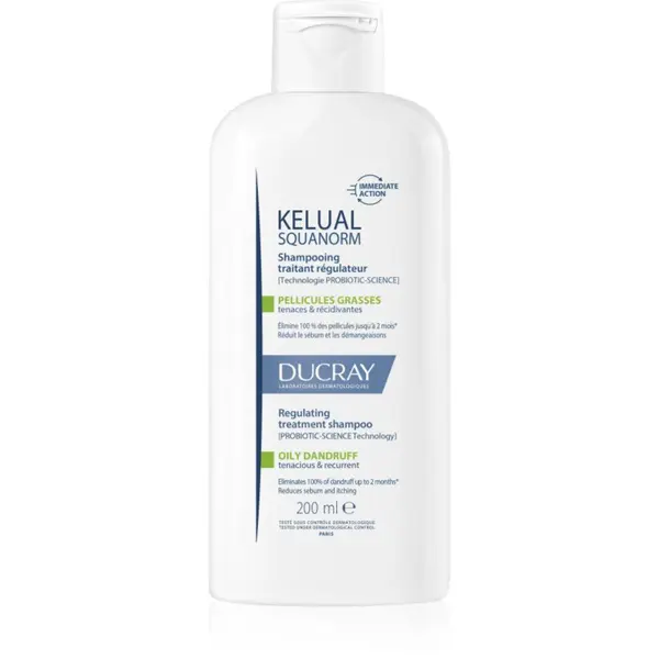 Ducray Ducray Kelual Squanorm Regulating Treatment Shampoo Oily Dandruff šampon proti mastnemu prhljaju 200 ml