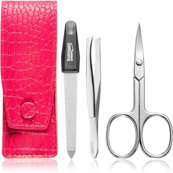 DuKaS DuKaS Premium Line Solingen 892 potovalni set za kozmetiko Pink Crocodile