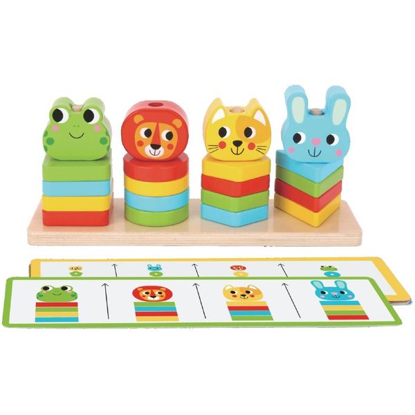 Dvěděti Dvěděti Wooden Activity Toy Friends aktivnostna igrača iz lesa 18 m+ 27 kos